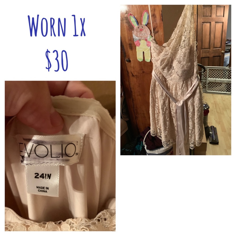 Lace one shoulder dress